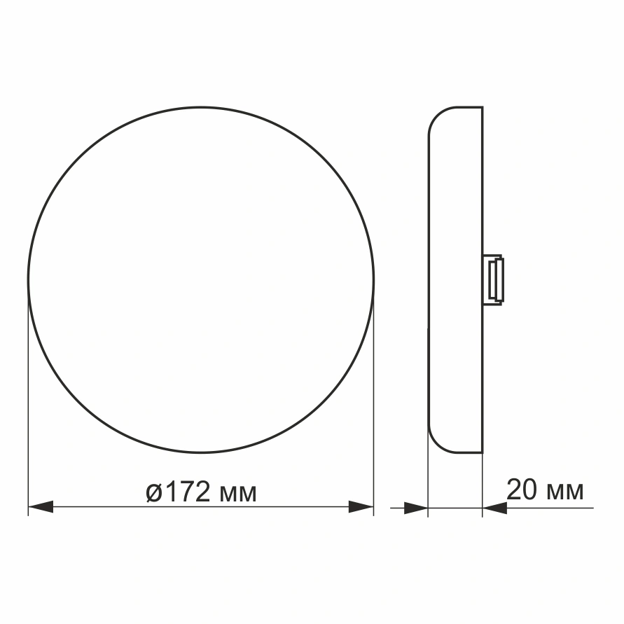 VIDEX 24W 4100K 220V LED світильник безрамний круглий - Зображення 3