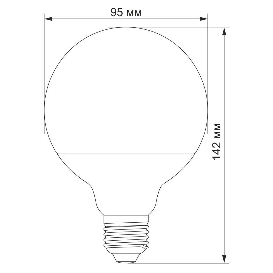 VIDEX G95e 15W E27 4100K 220V LED лампа - Зображення 3