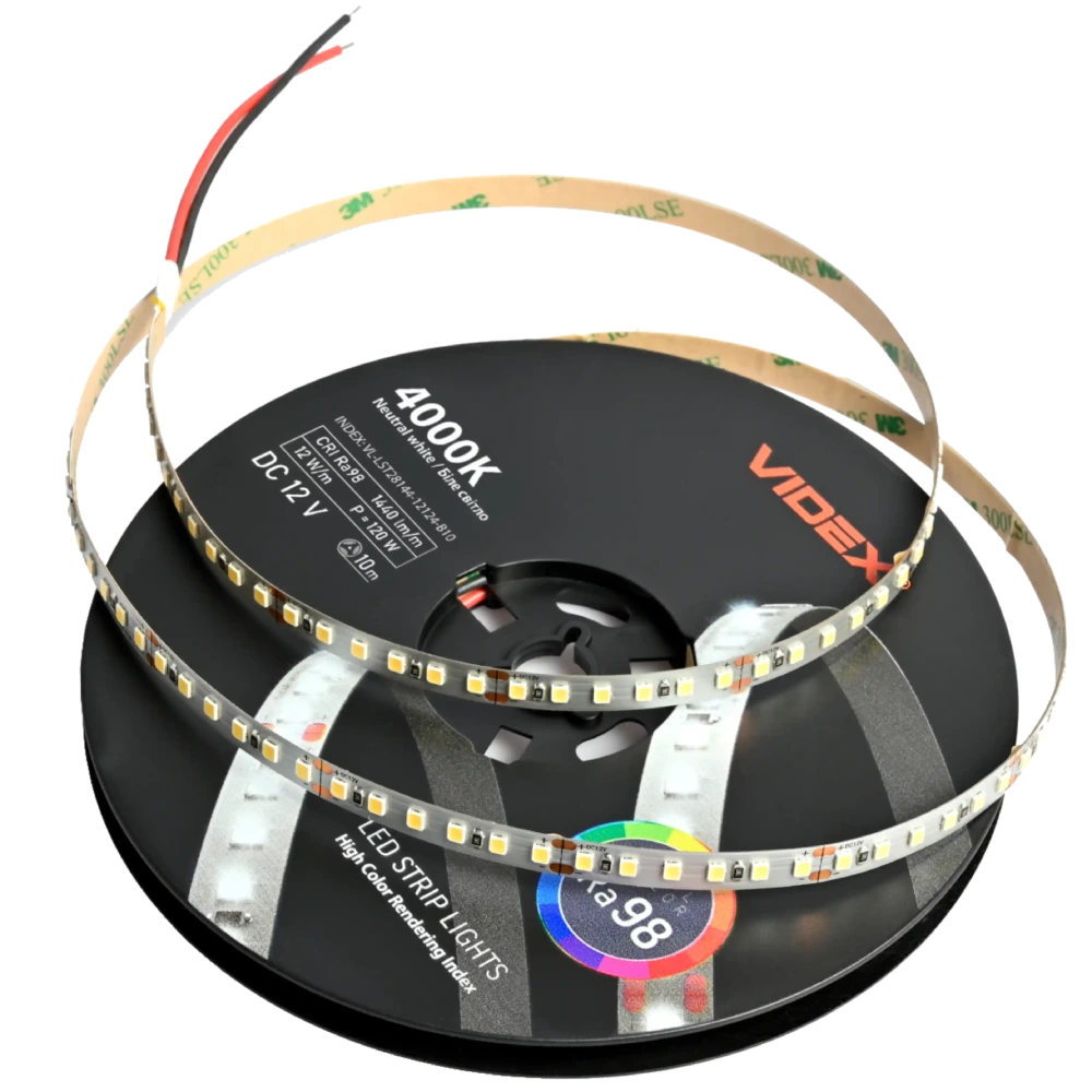 VIDEX (VL-LST28144-12124-B10) DC12V 120W 10M 4000K LED стрічка - Зображення 3