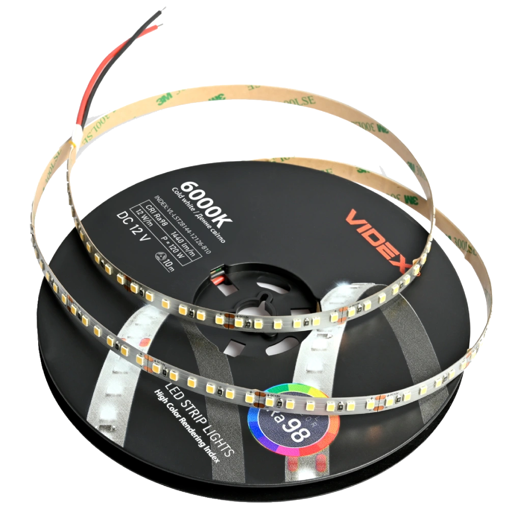 VIDEX (VL-LST28144-12126-B10) DC12V 120W 10M 6000K LED стрічка - Зображення 4