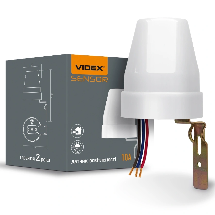 VIDEX VL-SN02 10A 220V Датчик освітлення фотометричний - Зображення 5