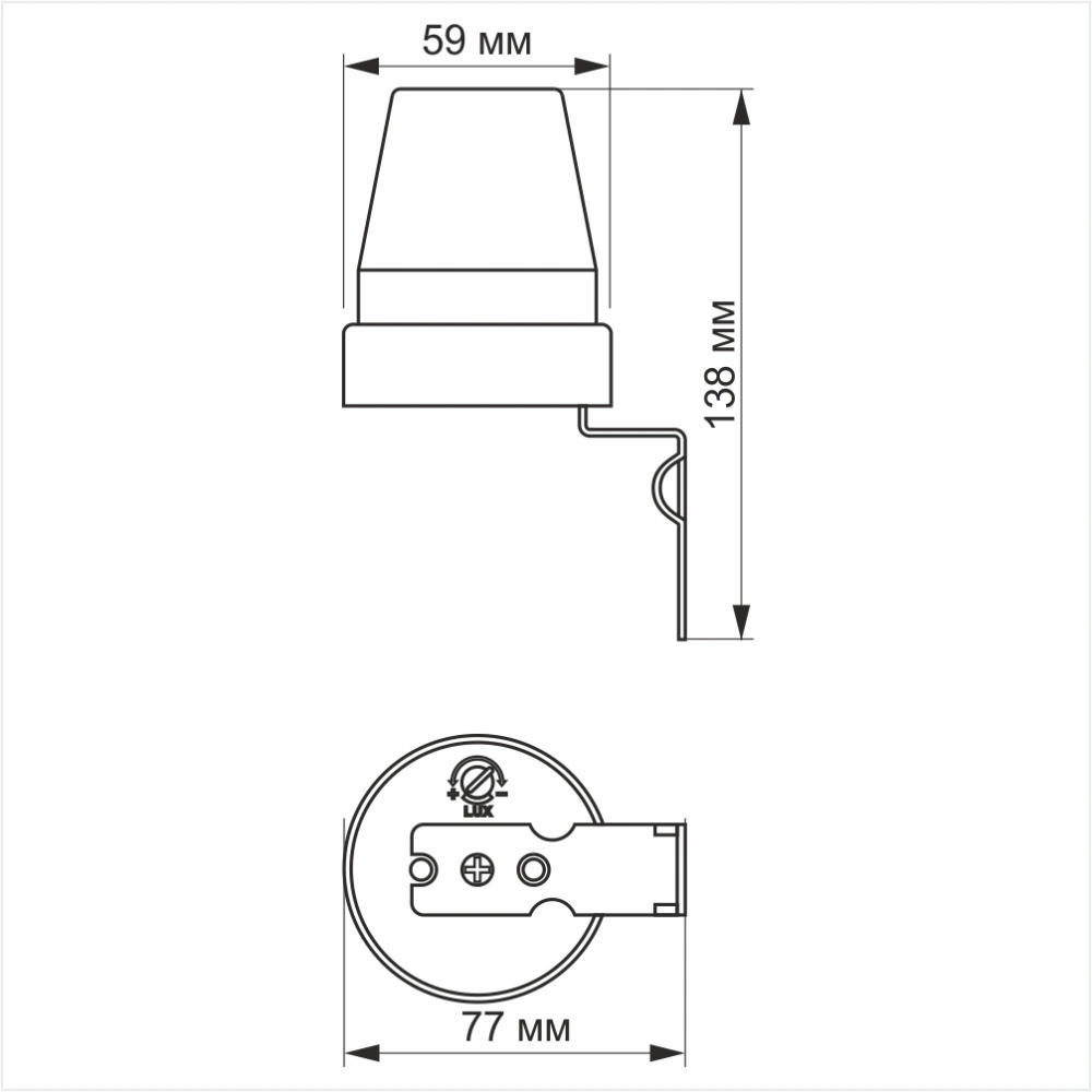 VIDEX VL-SN02 10A 220V Датчик освітлення фотометричний - Зображення 3