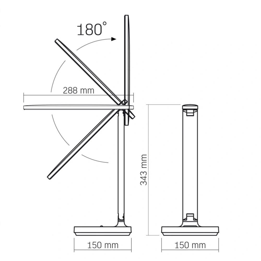 VIDEX VL-TF16W 5W 1800-5000K LED лампа настільна з акумулятором - Зображення 9