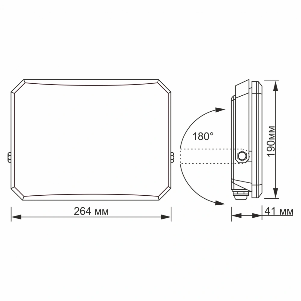 VIDEX F3 100W 5000K 220V LED прожектор - Зображення 5