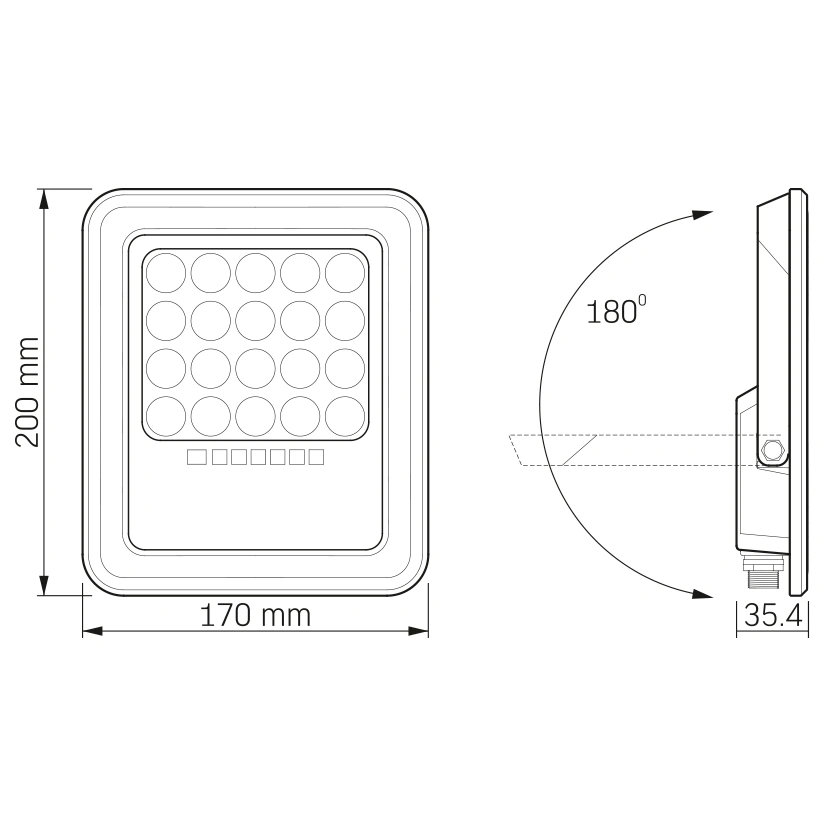 VIDEX 500Lm 5000K 3.2 V LED прожектор автономний - Зображення 5
