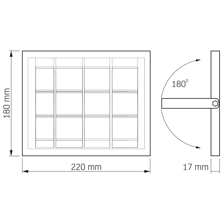 VIDEX 500Lm 5000K 3.2 V LED прожектор автономний - Зображення 6