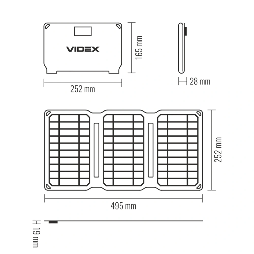 VIDEX VSO-F515UU 15W Сонячна панель - Зображення 7