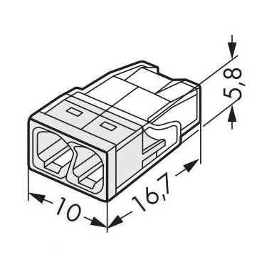 COMPACT 2х2.5 (з пастою) Клема WAGO 2273-242 - Зображення 4