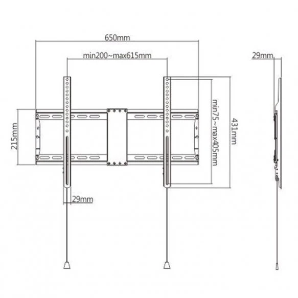 Gembird WM-80F-01 37-80" 70 кг Кронштейн для телевізора - Зображення 3