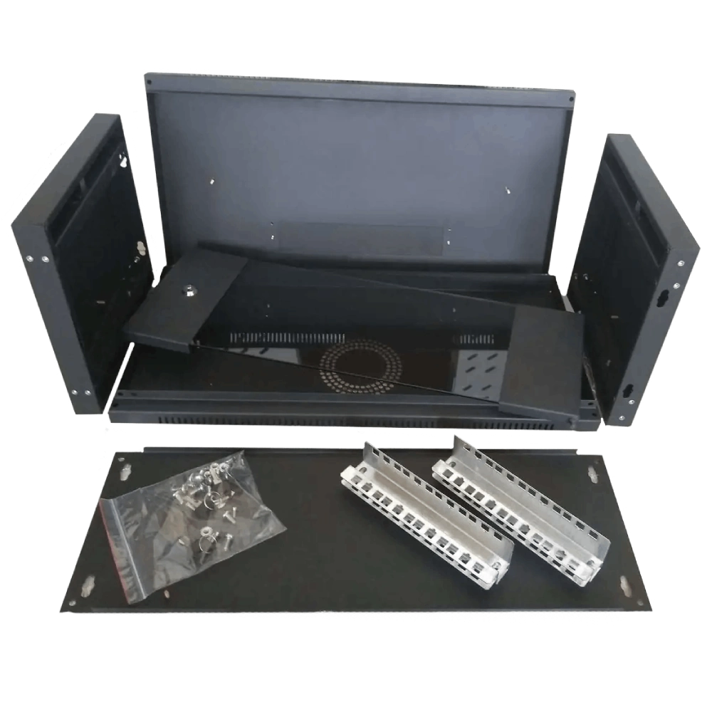 Hypernet WMNC-350-4U-FLAT-BLACK Шафа коммутаційна настінна розбірна чорна - Зображення 3