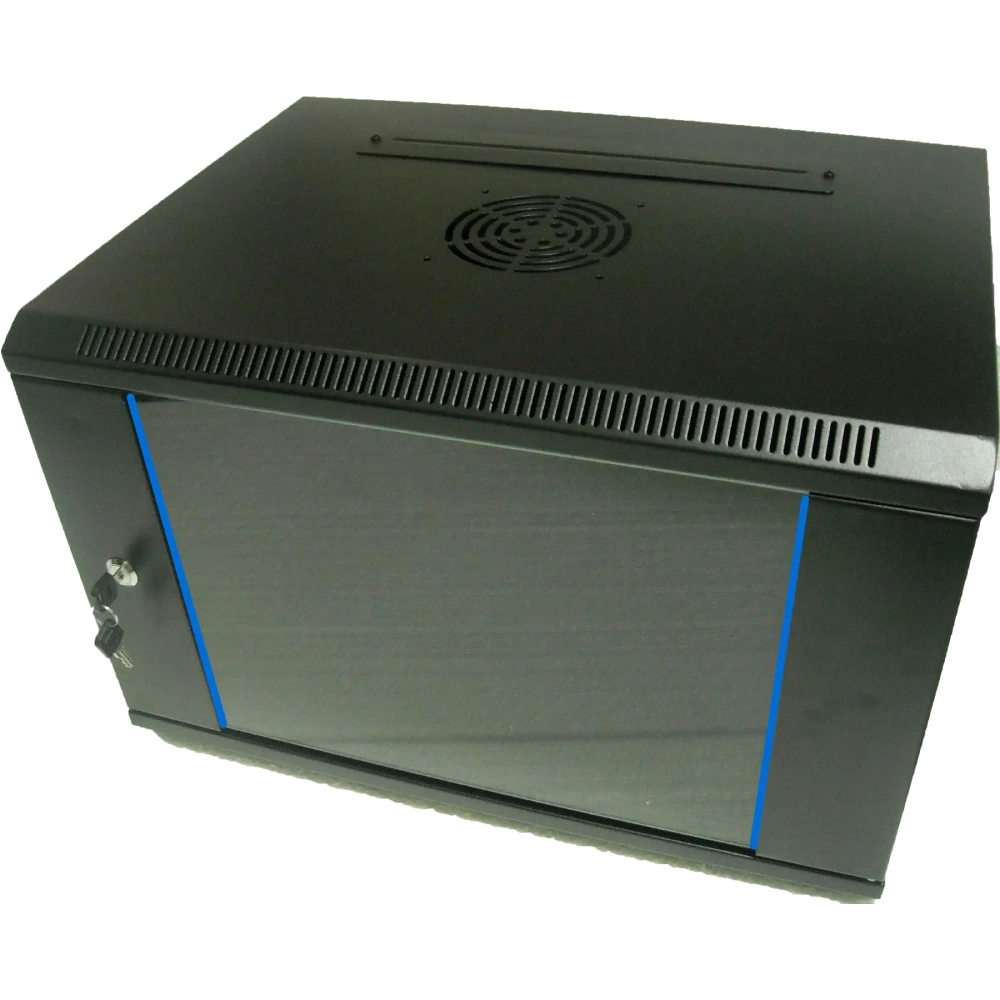 Hypernet WMNC66-12U-FLAT-AC-BLACK Шафа комутаційна настінна 12U 600x600 розбірна чорна