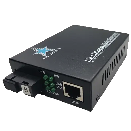 ALISTAR X5G 1G 10/100/1000BASE-T RJ-45 - 1000BASE-LX 1SM WDM SC 20KM TX1550/RX1310nm Медіаконвертор - Зображення 3