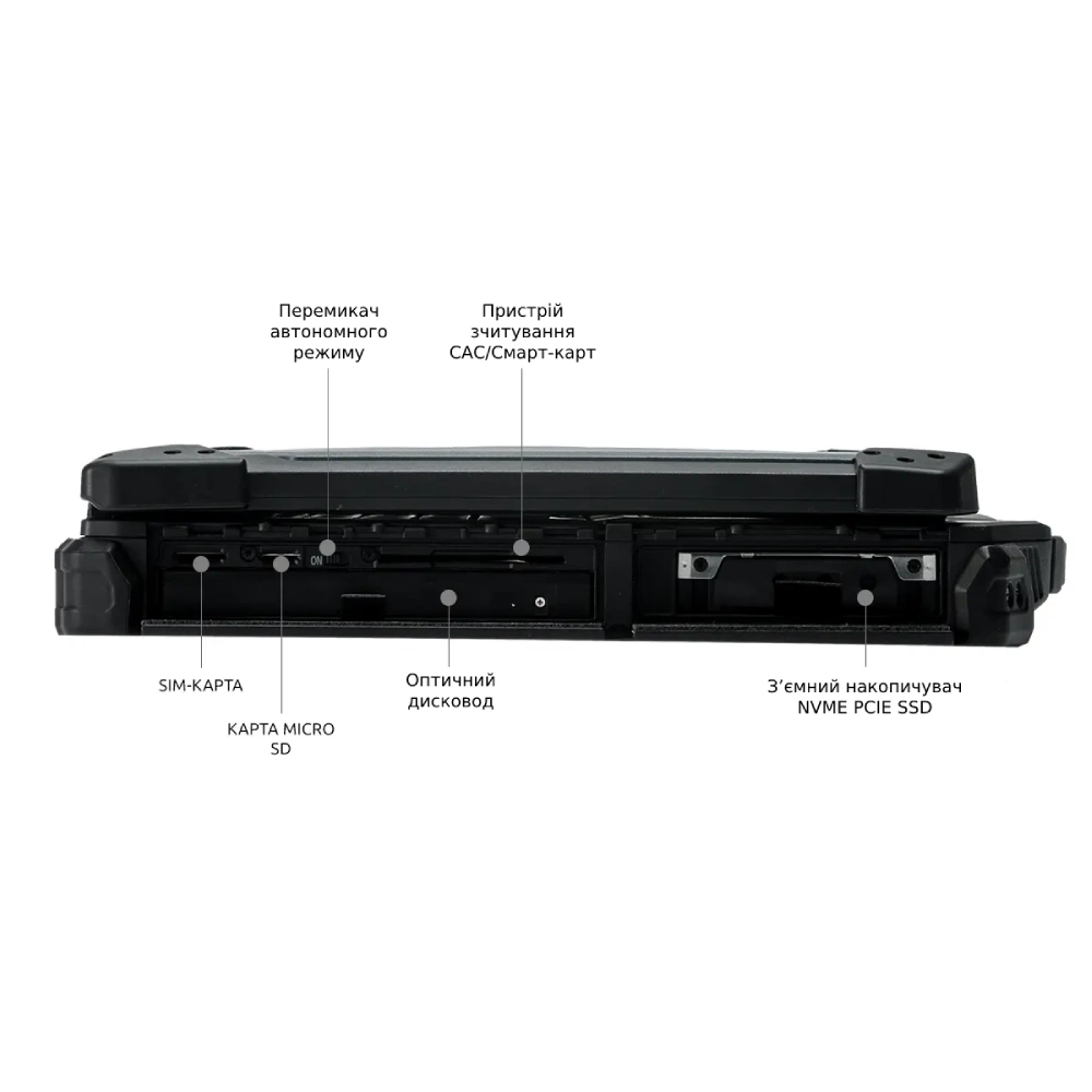 Durabook Z14I 14FHD AG Touch/Intel i7-8550U/16/512F/int/W10P Ноутбук - Зображення 4