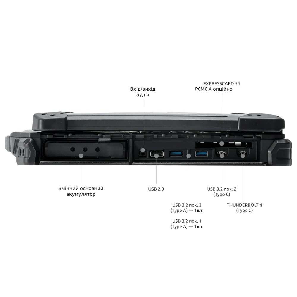 Durabook Z14I 14FHD AG Touch/Intel i5-1135G7/8/256F/int/W10P Ноутбук - Зображення 5