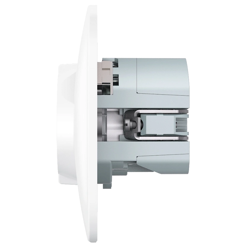 VIDEX BINERA (VF-BNSK1GU2-W) (20/120) Розетка біла 1 пост з заземленням 2USB - Зображення 3