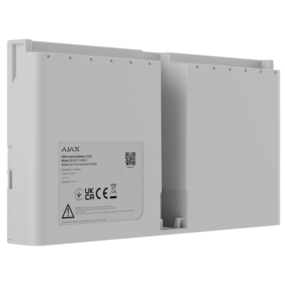 Ajax EN54 Internal Battery (72h) white для Fire Hub і Fire Rex Акумулятор - Зображення 3