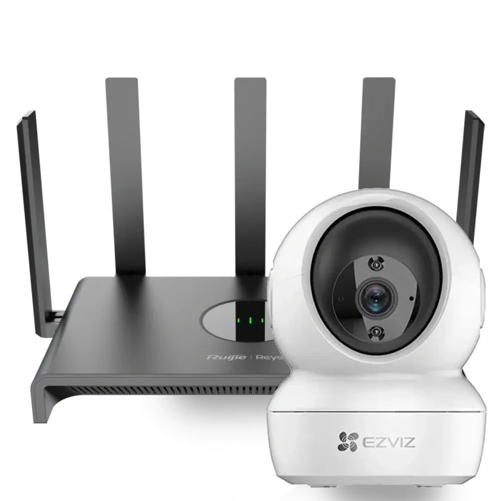 Ezviz CS-H6c (4MP,W1) + Reyee RG-EW1300G Комплект