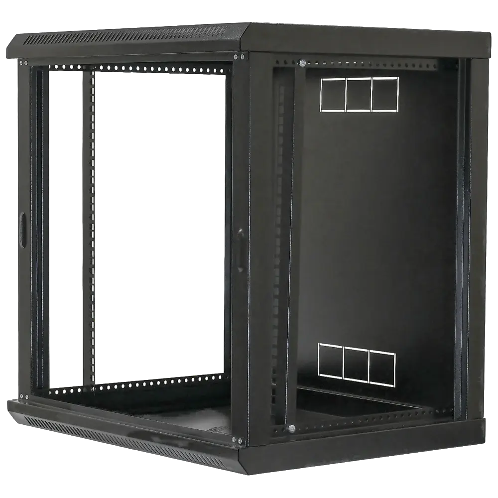 19"12U, 600х600х640мм акрилове скло, чорна Шафа - Зображення 4