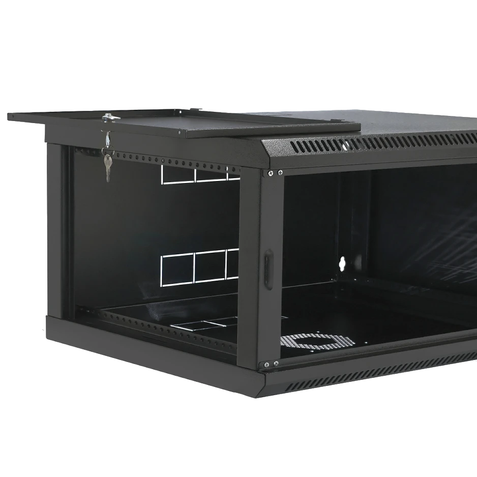 19" 4U 600x400x284мм акрилове скло, чорний Шафа - Зображення 3