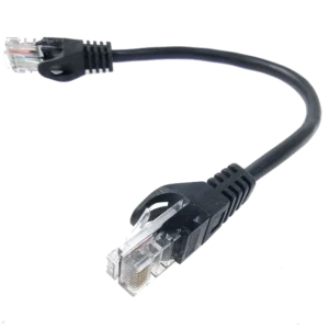 5е UTP RJ45 0.25м Патч-корд литий чорний