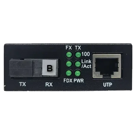 ALISTAR X5S 100M 10/100BASE-T RJ-45 - 100BASE-FX 1SM WDM SC 20KM TX1550/RX1310nm Медіаконвертор - Зображення 3