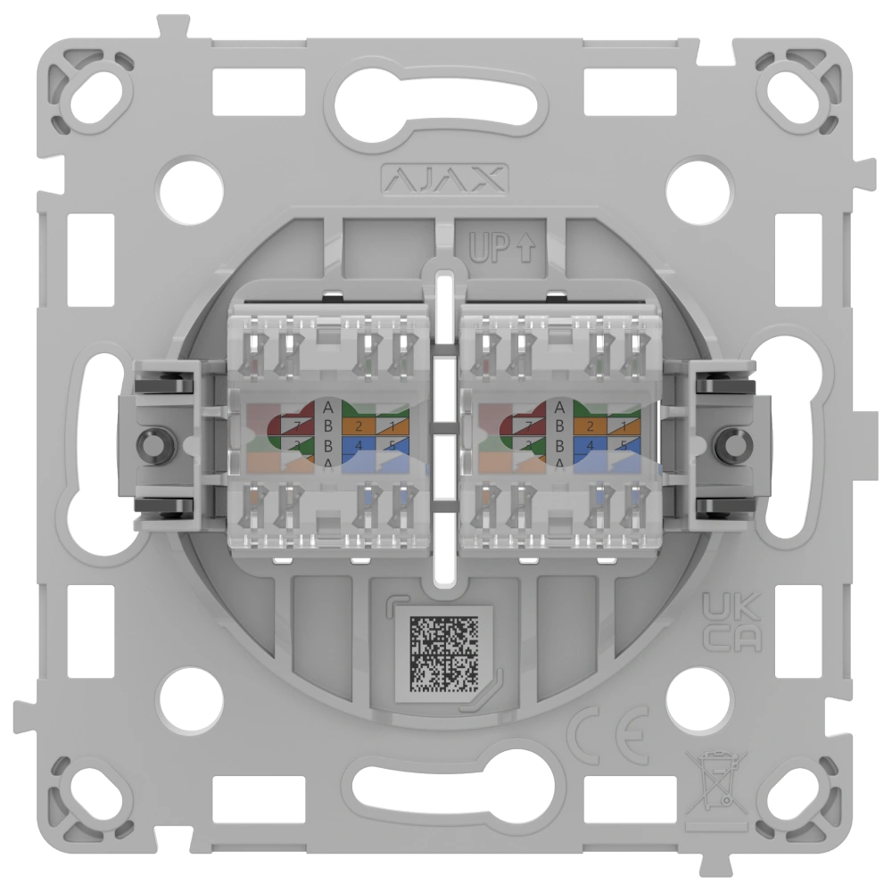 Ajax OutletCore (LAN) vertical black Механізм інтернет розетки - Зображення 4