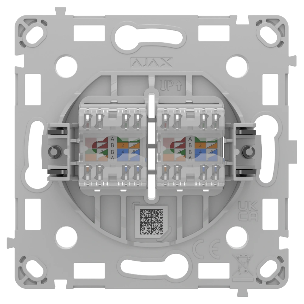 Ajax OutletCore (LAN) vertical white Механізм інтернет розетки - Зображення 4