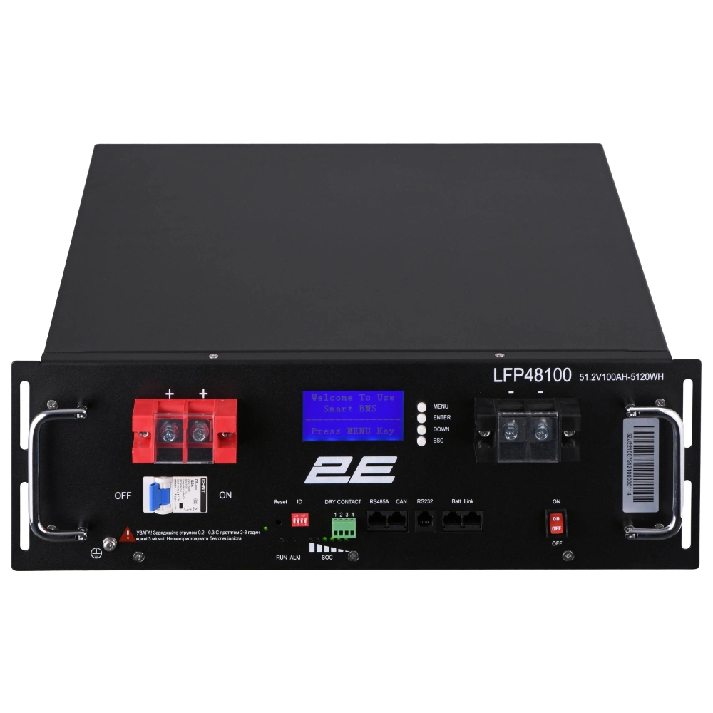 2E LFP48 100А•год 19" LCD 16S Літієва акумуляторна батарея