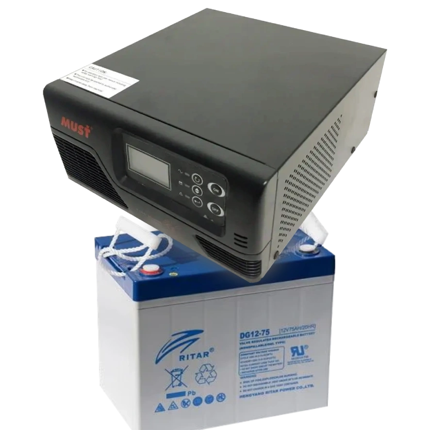 MUST EP20-R1000W + 12V 75Ah DG12-75 Комплект ДБЖ + АКБ