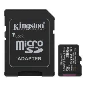 Kingston microSD 256GB C10 UHS-I A1 V10 R150MB/s + SD Карта пам'яті
