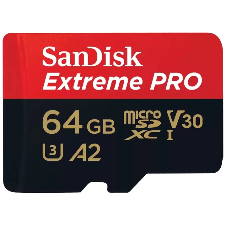 SanDisk microSD 64GB C10 UHS-I U3 Extreme Pro V30 + SD Карта пам'яті