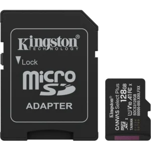Kingston microSD 128GB C10 UHS-I A1 V10 R150MB/s + SD Карта пам'яті