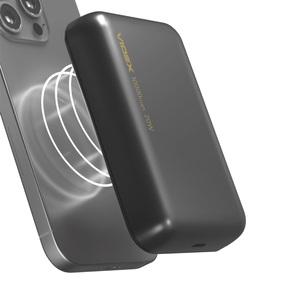 VIDEX VPB-W102 PD20W Grey 10000mAh Повербанк з бездротовою зарядкою - Зображення 3