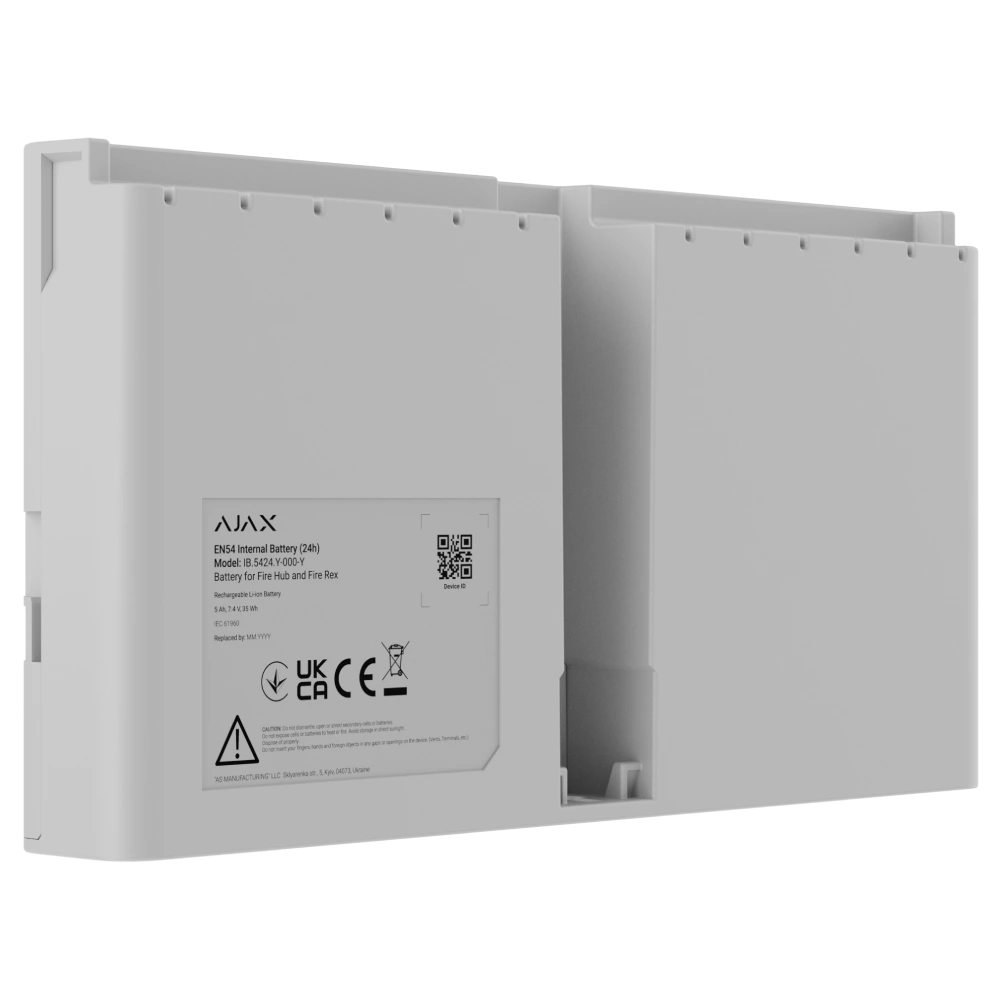 Ajax EN54 Internal Battery (24h) white для Fire Hub і Fire Rex Акумулятор - Зображення 3