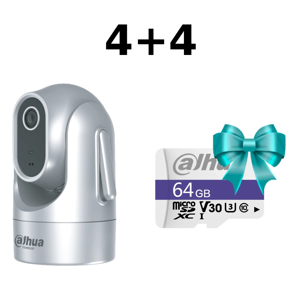 DH-H4C-GE 4МП PT Wi-Fi Комплект Dahua 4+4