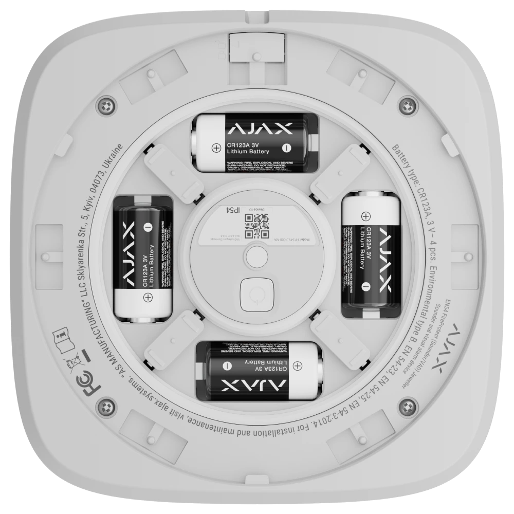 Ajax EN54 FireProtect (Sounder/VAD) red пожежний світлозвуковий "ПОЖЕЖА" Cповіщувач - Зображення 4