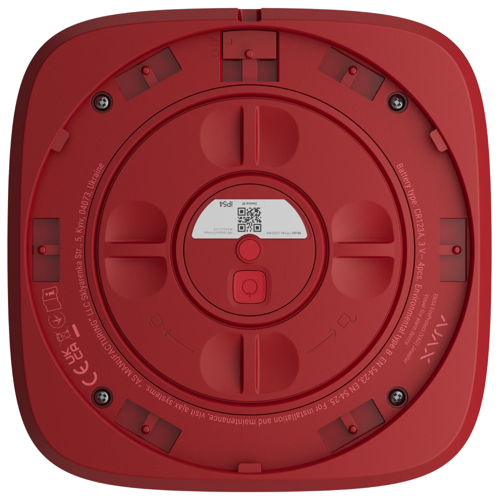 Ajax EN54 FireProtect (VAD) red пожежний світловий Cповіщувач - Зображення 5
