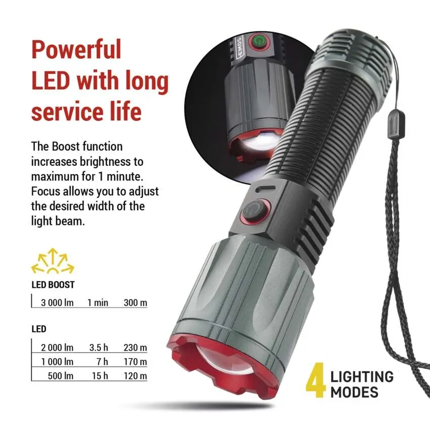 EMOS P3122 3000Lm Li-Ion 5000 мА•г Лiхтар LED - Зображення 5