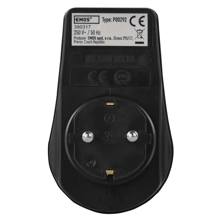 EMOS P00292 16A 250V IP44 Розетка з вимикачем - Зображення 4