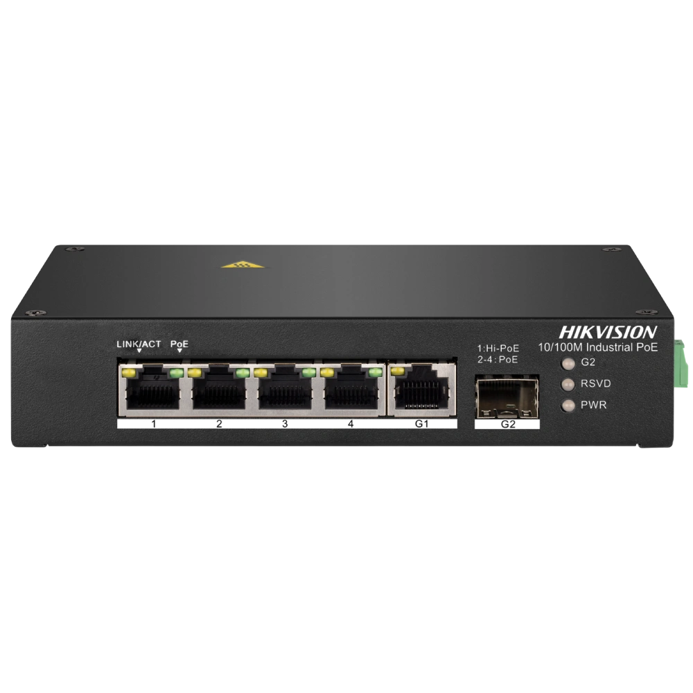 Hikvision DS-3T0306HP без БЖ Комутатор 4 порти некерований