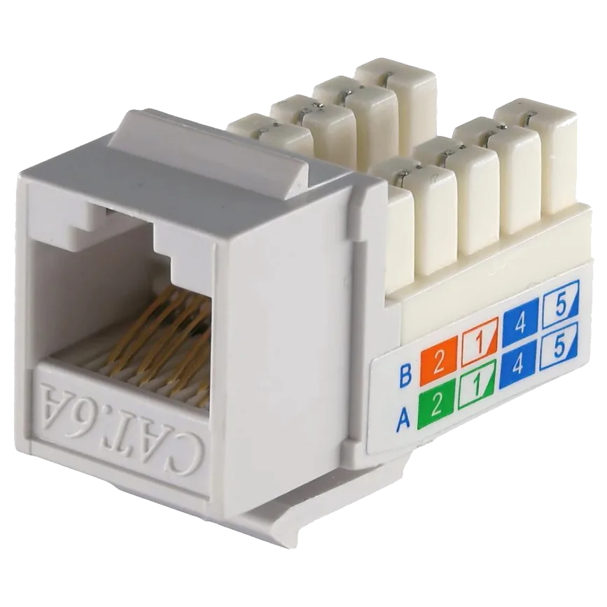 KeyStone RJ45 UTP, кат. 5e, 6, 6a, 110, Slim, W -16.6 мм Модуль
