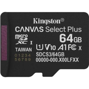 Kingston microSD64GB C10 UHS-I A1 V10 R100MB/s Карта пам'яті