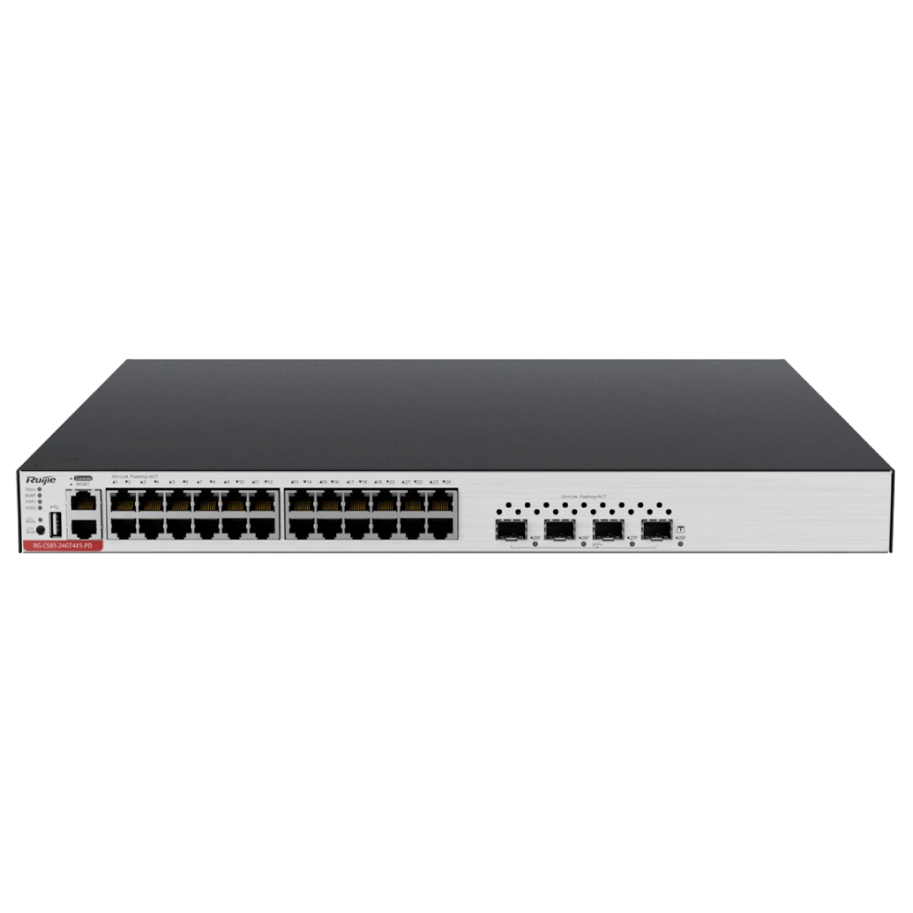 Ruijie RG-CS83-24GT4XS-PD L3 POE Комутатор 24 порти керований