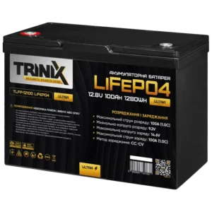 TRINIX TLFP-12100 Ultra 100А•г 12В Літієва акумуляторна батарея