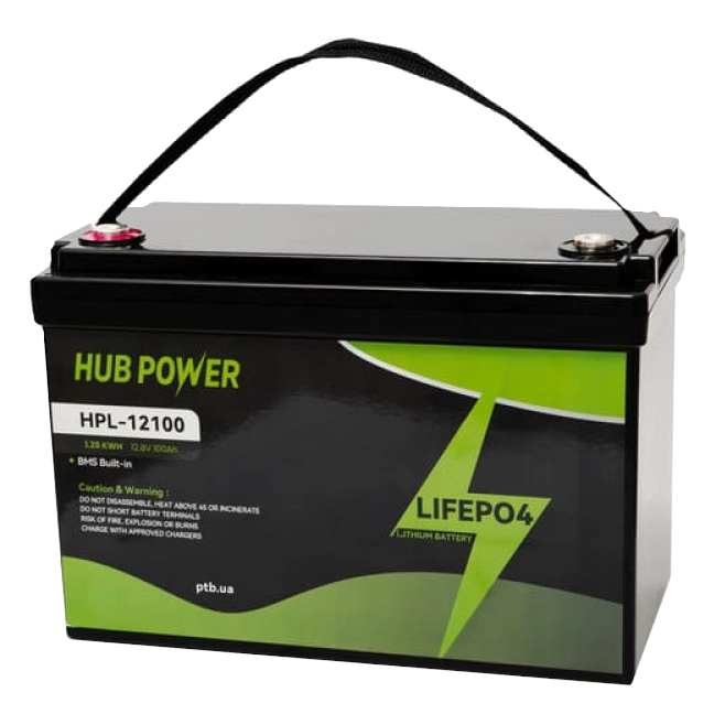 Hub Power HPL-12100 LiFePO4 12В/100А•г Акумуляторна батарея