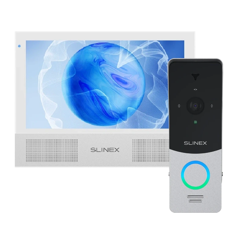 + панель виклику ML-20HD silver/ black Комплект відеодомофон Slinex Sonik 7 AI white
