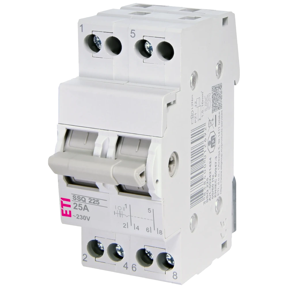 ЕТІ SSQ 225 "1-0-2" 2p 25A Перемикач навантаження