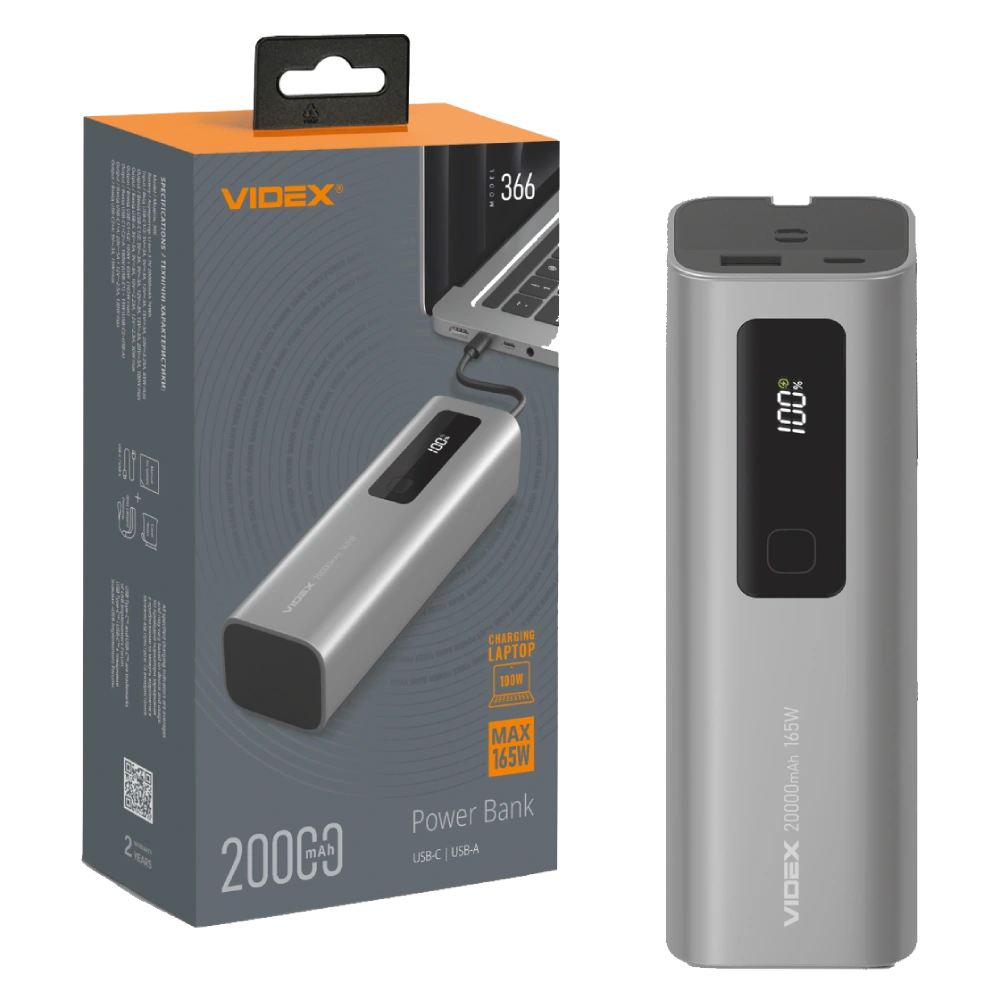 VIDEX VPB-366 PD100Вт 20000мА•г Повербанк - Зображення 8