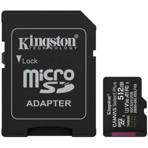 Kingston 512GB microSDXC Canvas Select Plus Gen3 Card + Adapter Модуль флеш-пам'яті