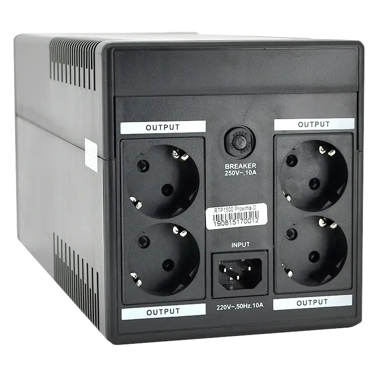 Ritar Proxima-D RTP1000 600Вт AVR 4xSCHUKO Джерело безперебійного живлення - Зображення 3